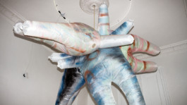 Gruppe – Residency | Exhibition Event | Showroom | Blake & Vargas | Founded by Sarah Bernauer and Matthias Last | For one month, Blake & Vargas has invited GRUPPE to use their gallery as a workspace. Establishing a tactile iteration of their digital identity, Gruppe will build a laboratory for textile art, bringing in various artists to probe the possibilities of clothing through performance, installation, and sculpture.